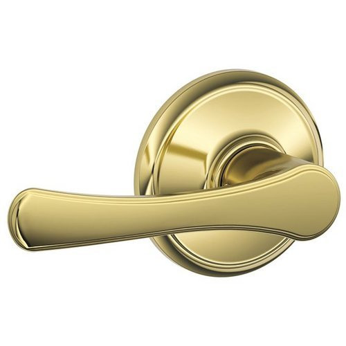 SCHLAGE F10VLA505 F10 VLA 505 605 16-080 10-027 134 N N SL Avila Hall and Closet Lever, Bright Brass