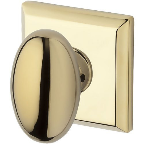 Baldwin ENELLTSR003 Reserve Entry Ellipse Knob and Traditional Square Rose Lifetime Brass Finish