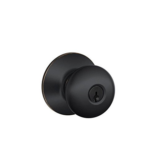 SCHLAGE F51APLY716 F51A PLY 716 Plymouth Keyed Entry Knob, Aged Bronze