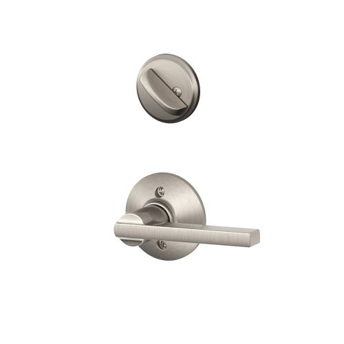 SCHLAGE F59LAT619 F59 LAT 619 Latitude Interior Lever with Deadbolt, Satin Nickel (Interior Half Only)