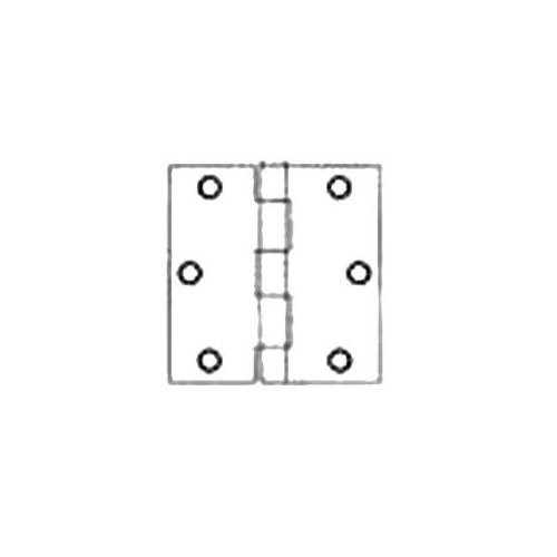 Deltana SS33U32 SS33U 3" x 3" Stainless Steel Square Corner Plain Bearing Mortise Hinge, Polished Stainless Steel