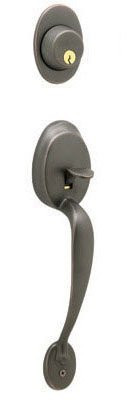 SCHLAGE F92PLY716 F92-PLY Plymouth Dummy Exterior Handleset from the F-Series, Aged Bronze