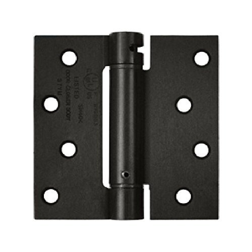 Deltana DSH44U10B 4 in. x 4 in. Single Action Steel Spring Hinge (Set of 10) (Oil Rubbed Bronze)