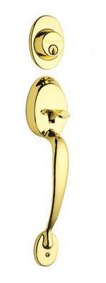 SCHLAGE F92PLY605 F92-PLY Plymouth Dummy Exterior Handleset from the F-Series, Polished Brass