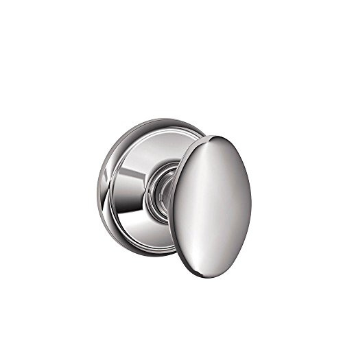 SCHLAGE F10SIE625 F10 SIE 625 16-080 10-027 Siena Hall and Closet Knob, Bright Chrome