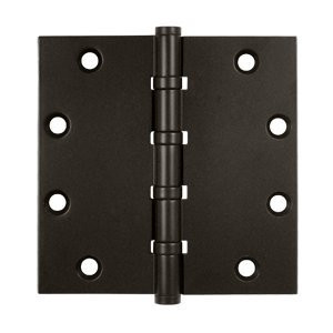 Deltana DSB55B10B  5 x 5 in. Square Hinges, Oil Rubbed Bronze - Solid Brass - 30 Case - Pack of 2