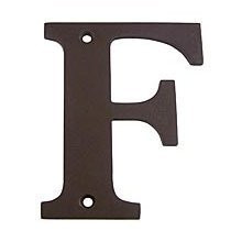 Deltana RL4F-10B 4 in. Solid Brass Residential Letter (Set of 10) (F - Oil Rubbed Bronze).