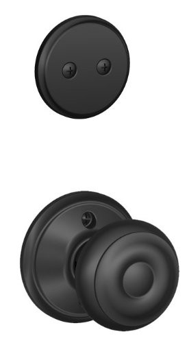 SCHLAGE F94GEO622 F94-GEO Georgian Knob Dummy Interior Pack from the F-Series, Matte Black