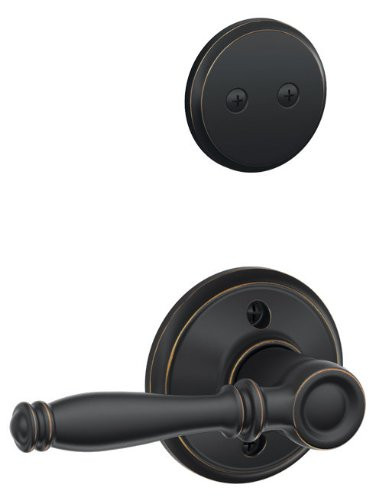 SCHLAGE F94BIR716 F94-BIR Birmingham Lever Interior Pack to be Paired with Dummy Handleset, Aged Bronze