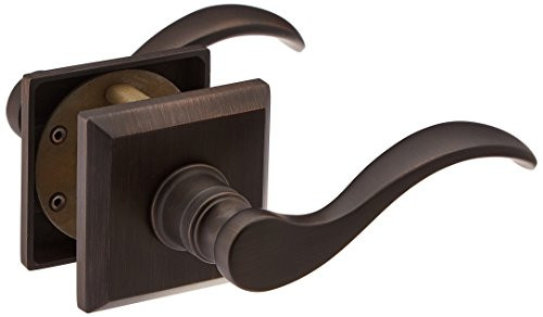 Baldwin FDCURTSR112  Reserve Full Dummy Lockset x Curve with Traditional Square Rose, Aged Bronze Finish