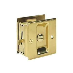 Deltana SDL25U3 2.5 in. x 2.75 in. Solid Brass Privacy Pocket Lock (Set of 10) (Polished Brass).