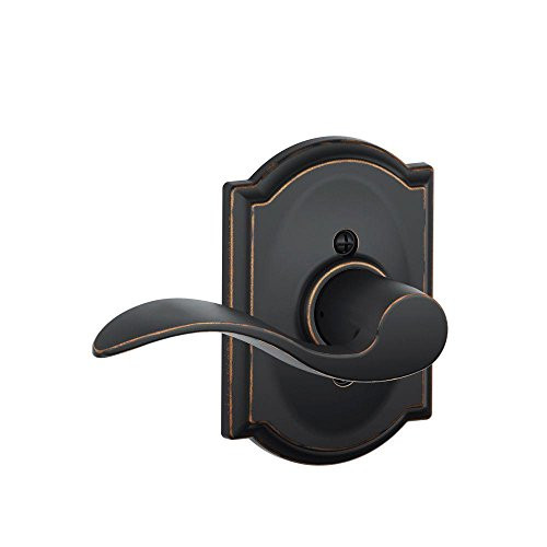 SCHLAGE F170ACC716CAMLH F170 ACC 716 CAM LH Camelot Collection Left Hand Accent Decorative Trim Lever, Aged Bronze