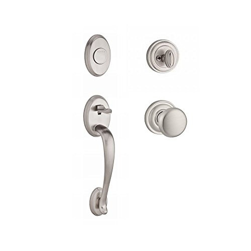 Baldwin FDCOLXROUTRR150  Reserve Full Dummy Handleset Columbus x Round with Traditional Round Rose, Satin Nickel Finish