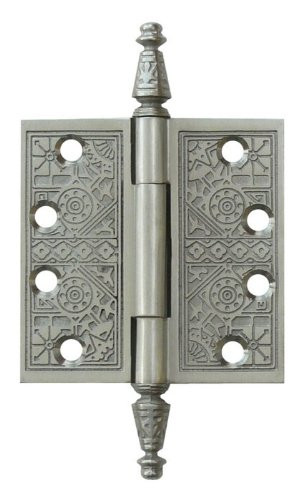 Deltana DSBP44U10B DSBP44 4" x 4" Solid Brass Square Corner Plain Bearing Mortise Hinge - Pair