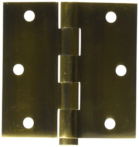 Deltana DSB35  3 x 3 in. Square Hinge, Antique Brass - Solid Brass - 30 Case - Pack of 2