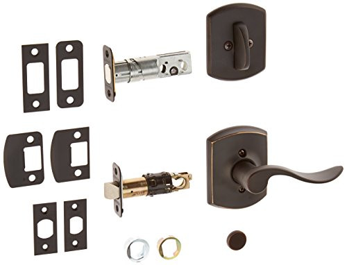 SCHLAGE F59ACC716GRWRH Lock Company Accent Right Handed Lever Single Cylinder Interior Pack w, Aged Bronze