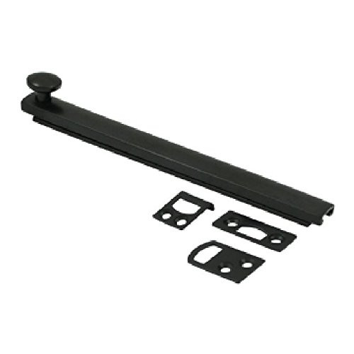 Deltana 6SBCS19 6 in. Heavy Duty Surface Bolt w Concealed Screw (Set of 10) (Paint Black)