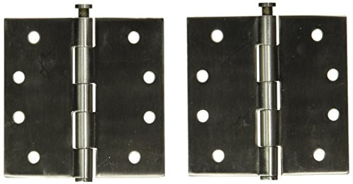 Deltana SS44U32D-R  4 x 4 in. Square Residential Hinge, Satin Stainless Steel - 30 Case - Pack of 2