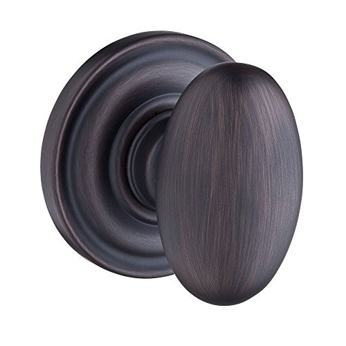 Baldwin PVELLTRR112 Reserve Privacy Ellipse Knob and Traditional Round Rose Venetian Bronze Finish
