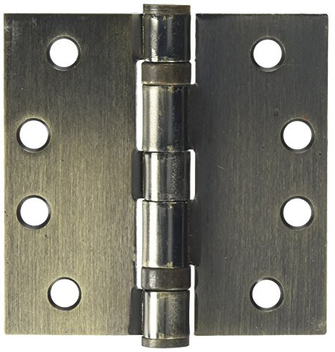 Deltana S44HDBB5 4 in. x 4 in. Heavy Duty Square Steel Hinge - Pair (Set of 10) (2 Ball Bearing - Antique Brass)
