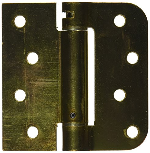 Deltana DSH4R5TT2D  Single Action Steel 4-Inch x 4-Inch x 5/8-Inch x Sq Spring Hinge by