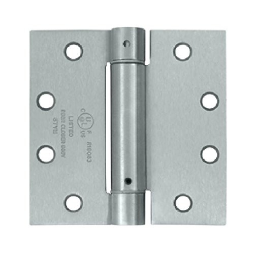 Deltana DSH45U26D  Single Action Steel 4 1/2-Inch x 4 1/2-Inch Spring Hinge by