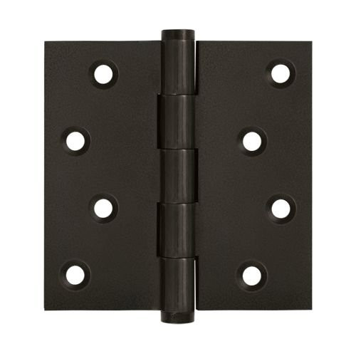 Deltana DSB410B-RZ  4 x 4 in. Square Hinges Residential - Zig-Zag, Oil Rubbed Bronze - Solid Brass - Pack of 2
