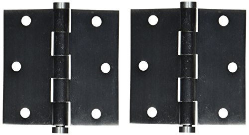 Deltana DSB326D  3.5" x 3.5" Solid Brass Square Corner Plain Bearing Mortise Hinge