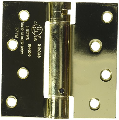 Deltana DSH44U3 4 in. x 4 in. Single Action Steel Spring Hinge (Set of 10) (Polished Brass)