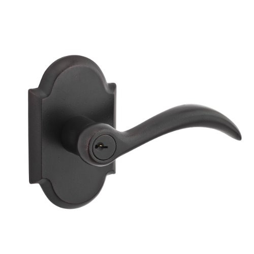 Baldwin ENARCRRAR481 .6L.DS.CKY.KD Arch Right-Handed Entry Arch Lever with Rustic Arch Rose, Dark Bronze