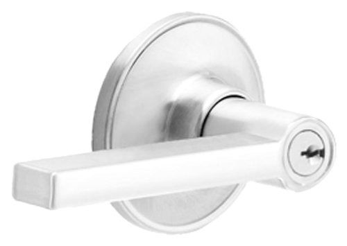 SCHLAGE J54SOL625 Dexter by  Solstice Keyed Entry Lever, Bright Chrome