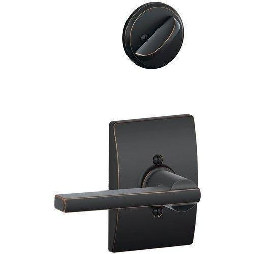 SCHLAGE F94LAT716CEN Lock Company Latitude Lever Dummy Interior Pack with Deadbolt Cover Plate
