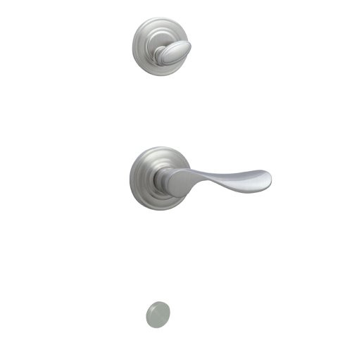 SCHLAGE F59CHP619LH F59 CHP 619 LH Champagne Interior Left-Handed Lever with Deadbolt, Satin Nickel (Interior Half Only)