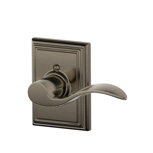 SCHLAGE F170ACC620ADDRH  Addison Collection Right Hand Accent Decorative Trim Lever, Antique Pewter