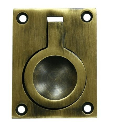 Deltana FRP25U19  2 1/2-Inch x 1 7/8-Inch Solid Brass Flush Ring Pull.