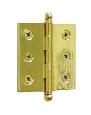 Deltana CH3020U26  3 x 2 in. Hinge with Ball Tips, Bright Chrome - Solid Brass - 2 Case - Pack of 2