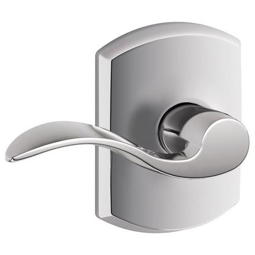 SCHLAGE F10ACC625GRW Lock Company Series Accent w Greenwich Rose Passage Door Locks Chrome