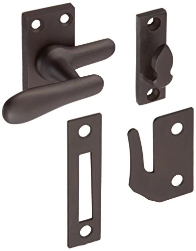 Deltana CF66U10B CF66 Medium 4 Piece Solid Brass Window Casement Fastener, Oil Rubbed Bronze.