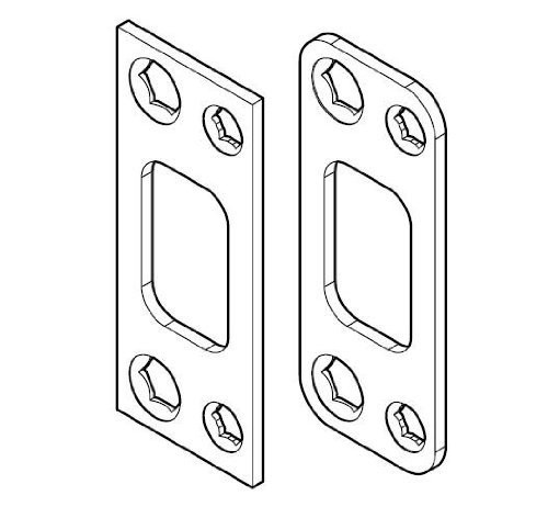 Baldwin 8BR0402004 Reserve Dual Strike Kit for Deadbolt Satin Nickel Finish