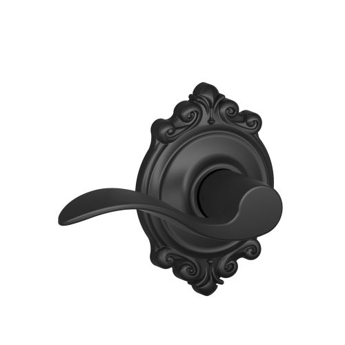 SCHLAGE F10ACC622BRK Brookshire Trim with Accent Hall and Closet Lever, Matte Black (F10 ACC 622 BRK)