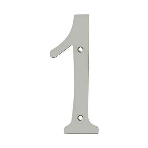 Deltana RN6-1U15  Solid Brass 6-Inch House Number 1 Board