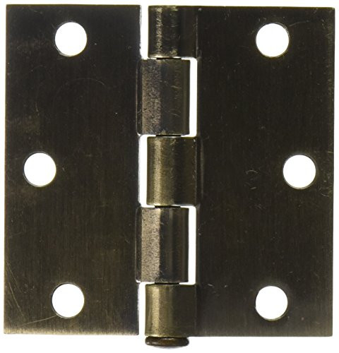 Deltana S33U5-R 3 in. x 3 in. Residential Square Steel Hinge - Pair (Set of 10) (Antique Brass)