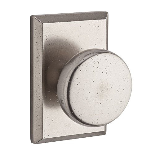 Baldwin PSRUSRSR492  Reserve Passage Rustic with Rustic Square Rose in White Bronze Finish.