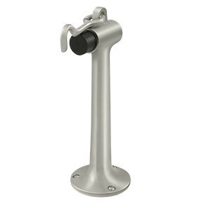 Deltana DSF830U15   8" Solid Brass Floor Mount Bumper, Satin Nickel