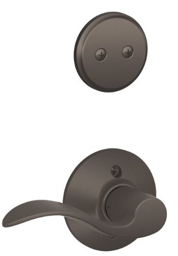SCHLAGE F94ACC613RH  Oil Rubbed Bronze Accent Lever Right Handed Dummy Interior Pack from the F-Series
