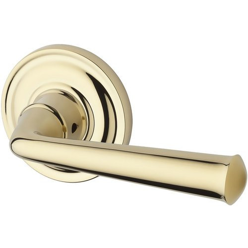 Baldwin ENFEDTRR003 EN.FED.TRR Federal Keyed Entry Single Cylinder Leverset with Traditional, Polished Brass