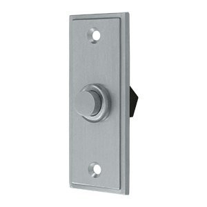 Deltana BBS333U26D Solid Brass Rectangular Contemporary Bell Button (Brushed Chrome)