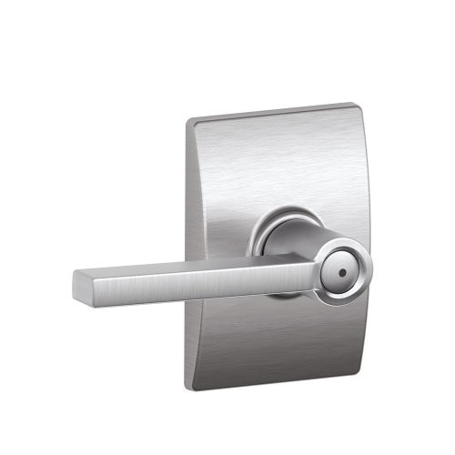 SCHLAGE F40LAT626CEN F40 LAT 626 CEN Century Collection Latitude Privacy Lever, Satin Chrome