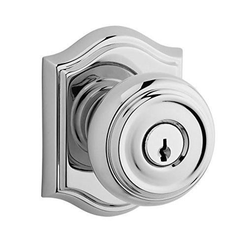 Baldwin ENTRATAR260  Reserve Entry Lockset x Traditional with Traditional Arch Rose, Bright Chrome Finish