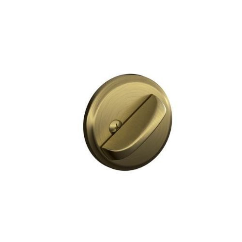 SCHLAGE B81609 B81 Single Sided Residential Deadbolt with Thumbturn and Outside Trim Pl, Antique Brass